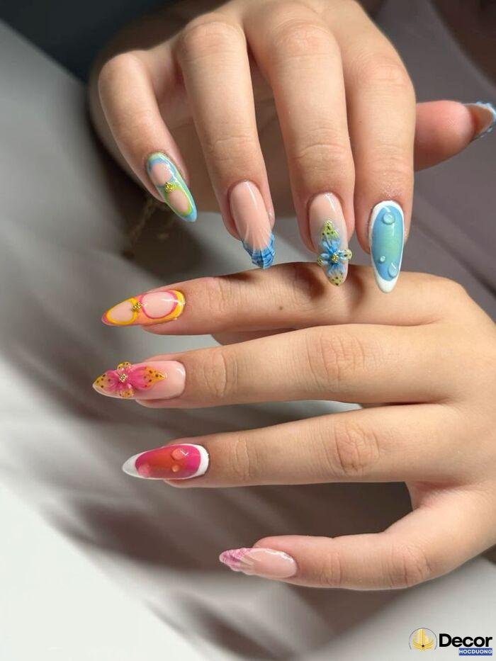 nail nhiều màu cực yêu