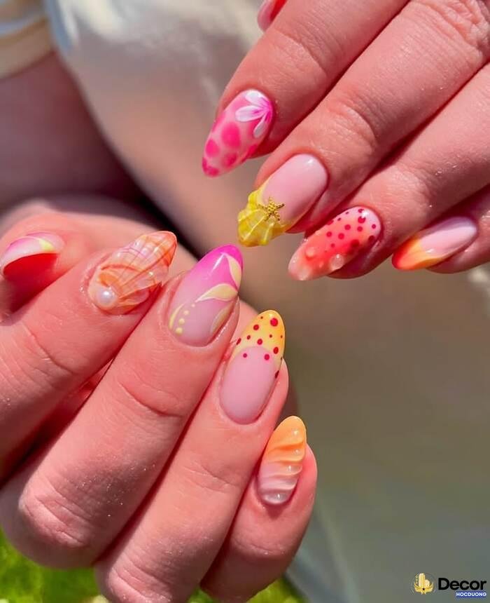 nail nhiều màu đẹp sắc màu