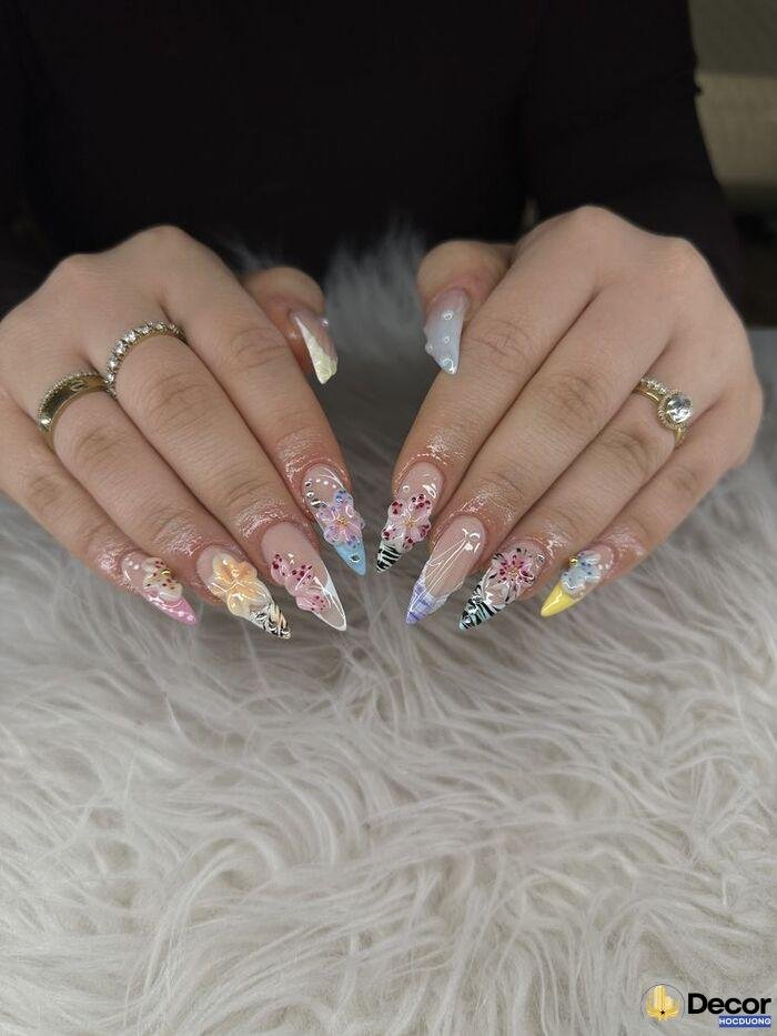 nail nhiều màu siêu xinh
