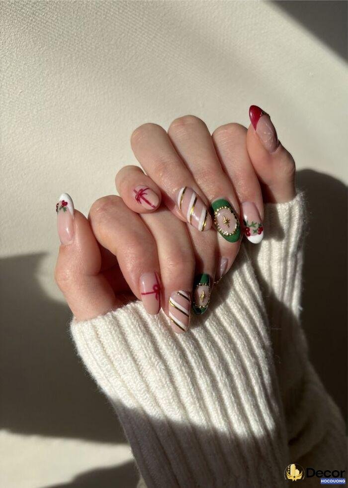 nail noel dễ thương cute