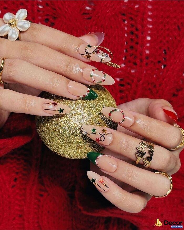 nail noel dễ thương siêu xinh