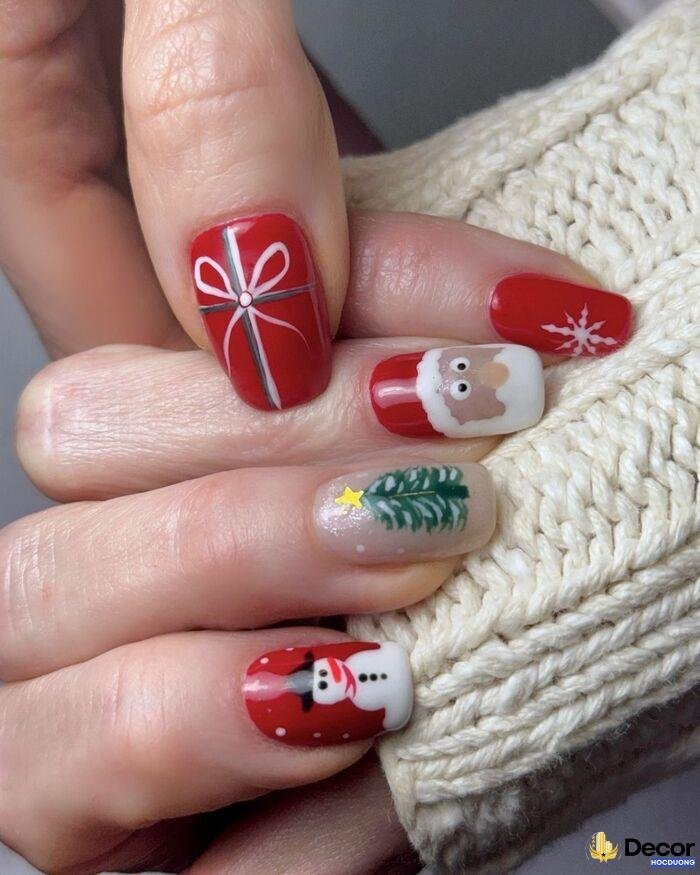 nail noel dễ thương trend