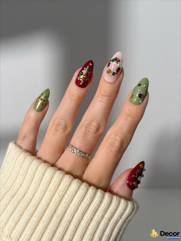 nail noel dễ thương xinh đẹp