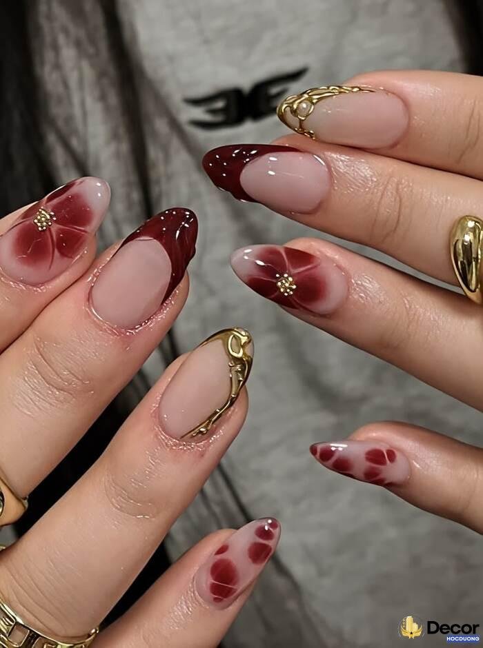 nail tết siêu sang siêu ngầu