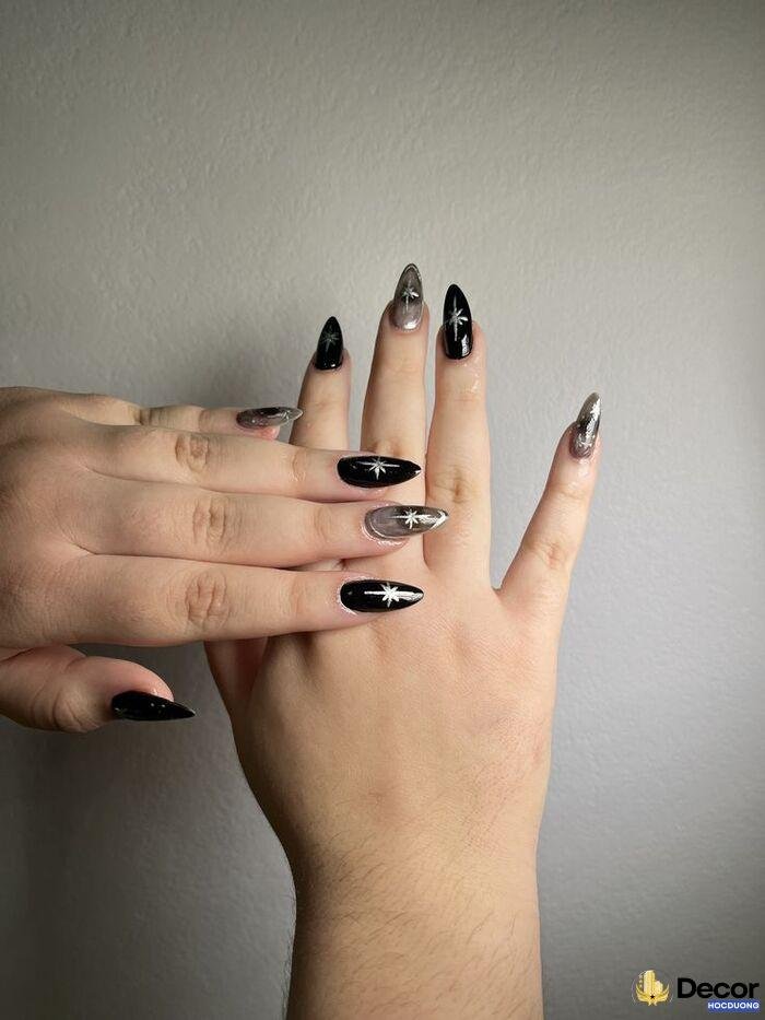 nail trắng đen đẹp nhất