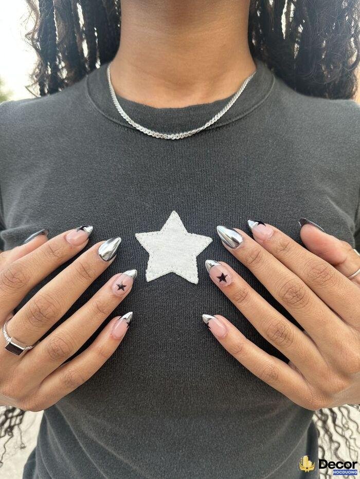 nail tráng gương bạc cực hot