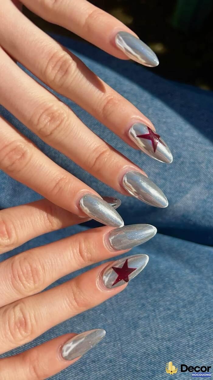 nail tráng gương bạc