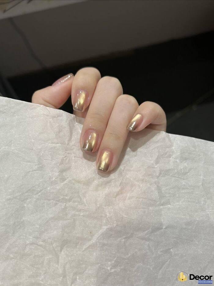 nail tráng gương basic cute