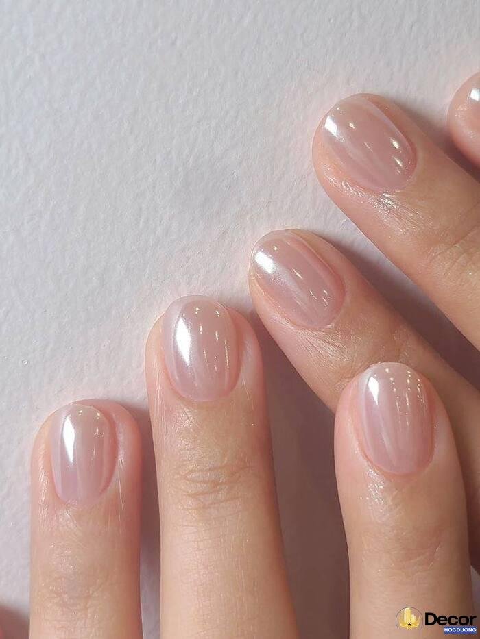 nail tráng gương basic đơn giản