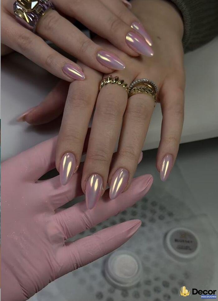 nail tráng gương basic ngầu