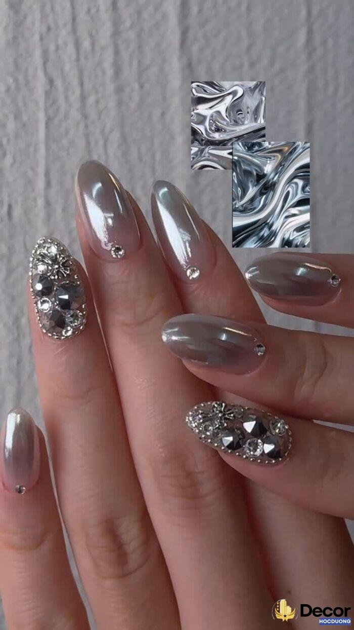 nail trong suốt xinh