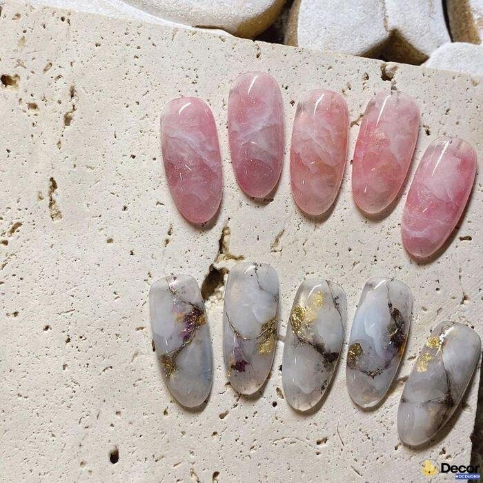 nail vân đá đẹp