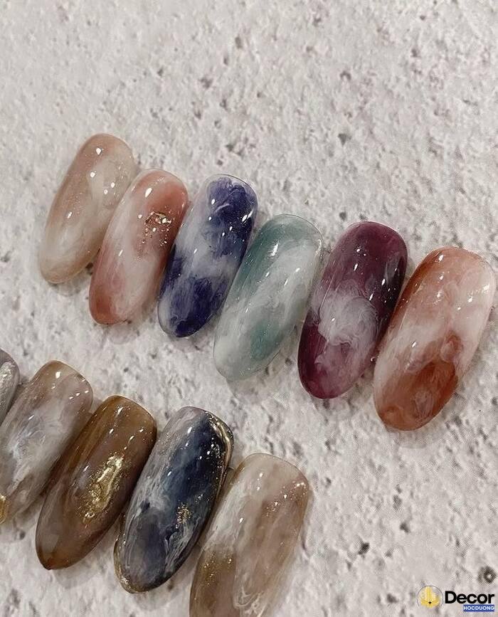 nail vân đá ngầu