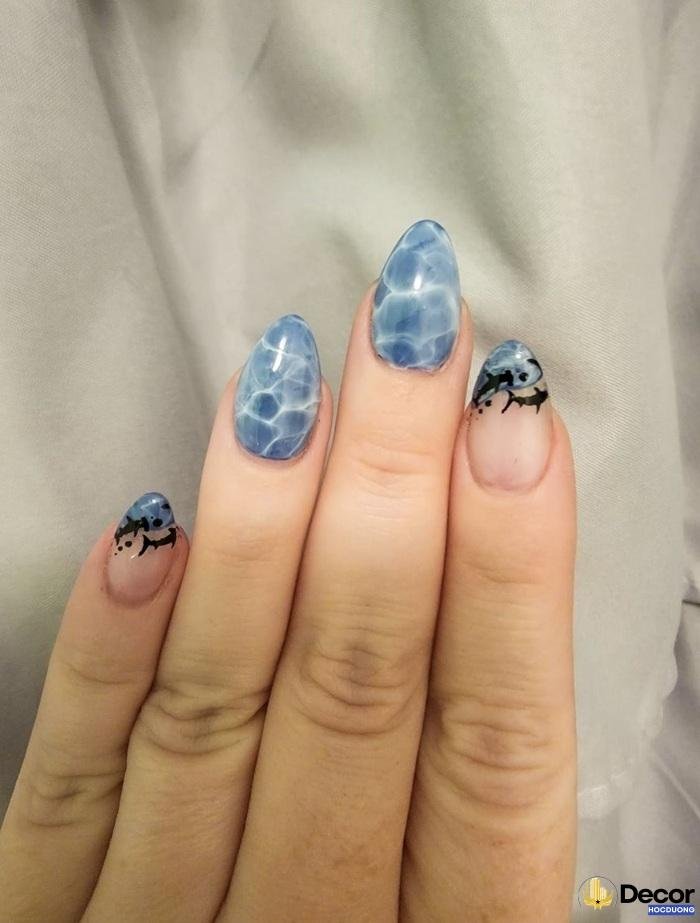 nail vân đá trend chất