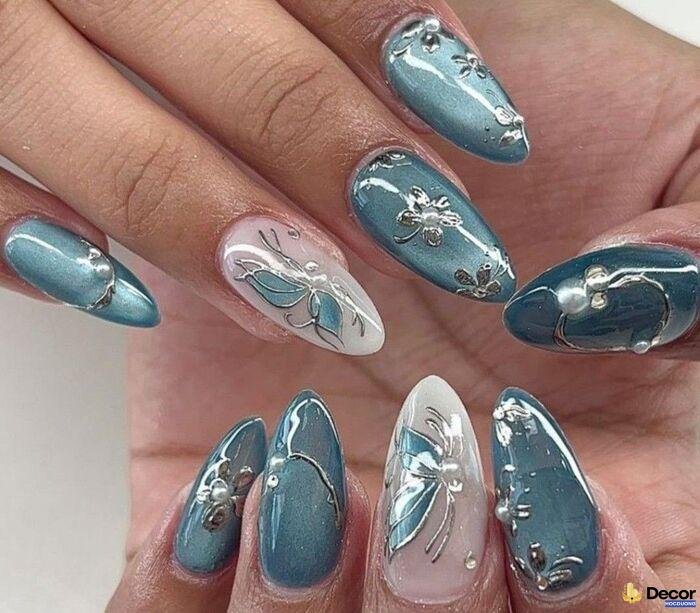 nail xanh đẹp hot