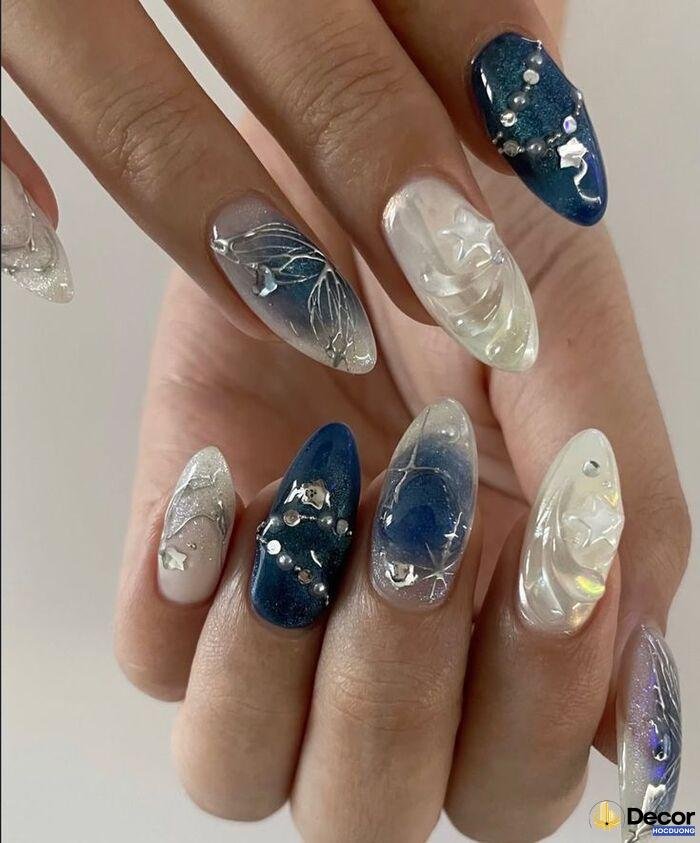 nail xanh