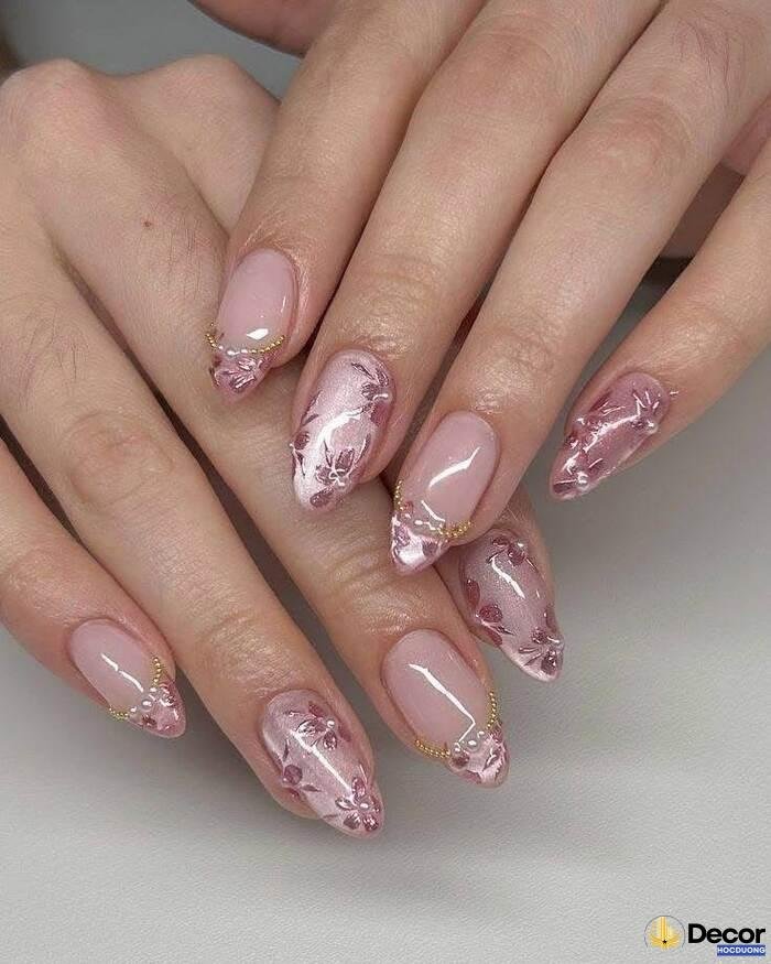 nails pink slay siêu xinh