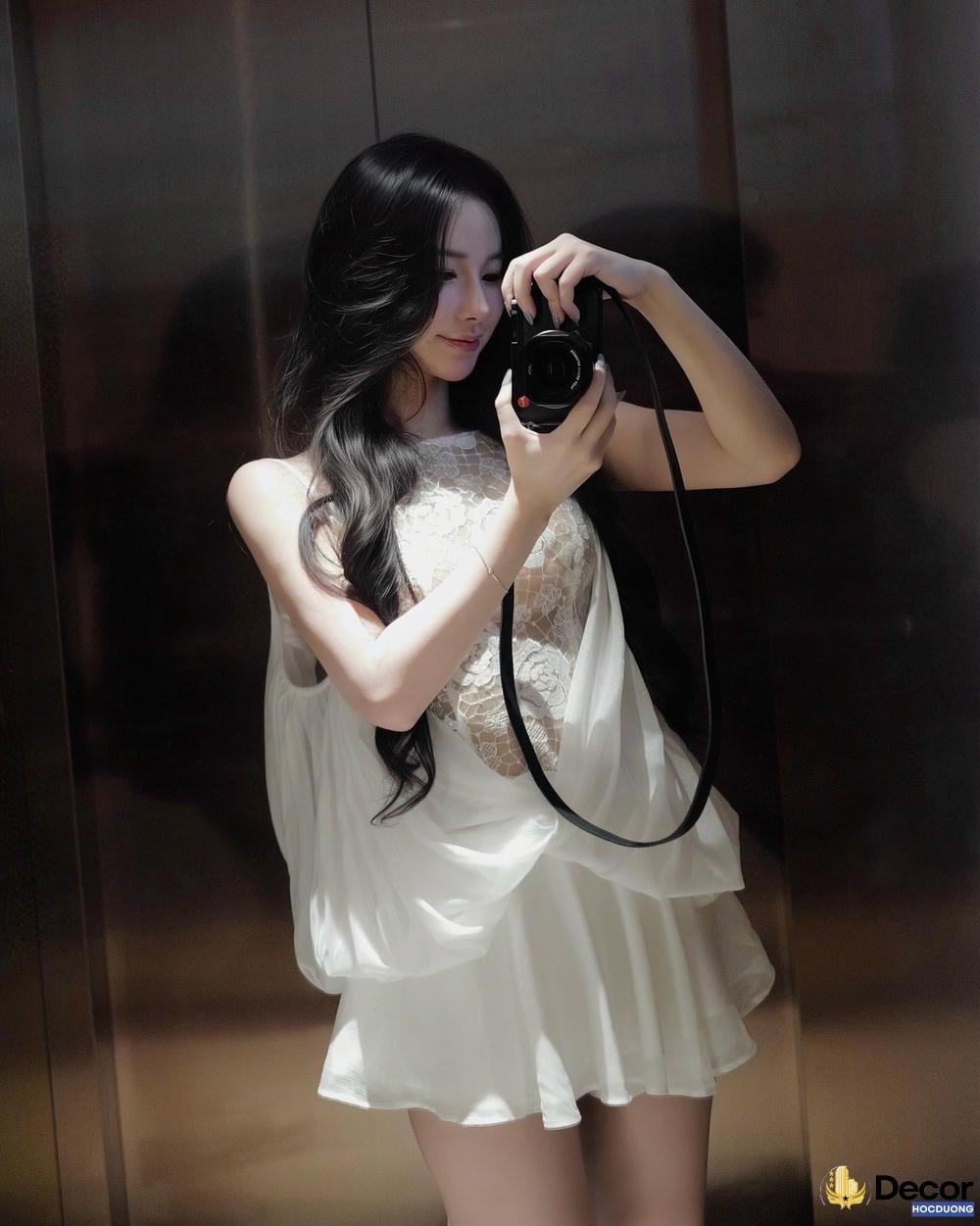 Uyên Nhi mỉm cười.