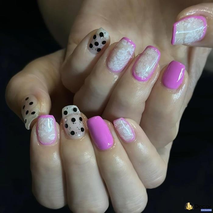 nail móng vuông đơn giản