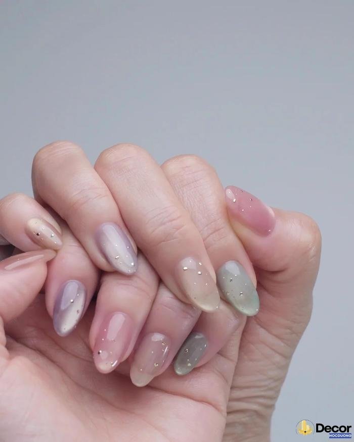 nail nhiều màu cá tính