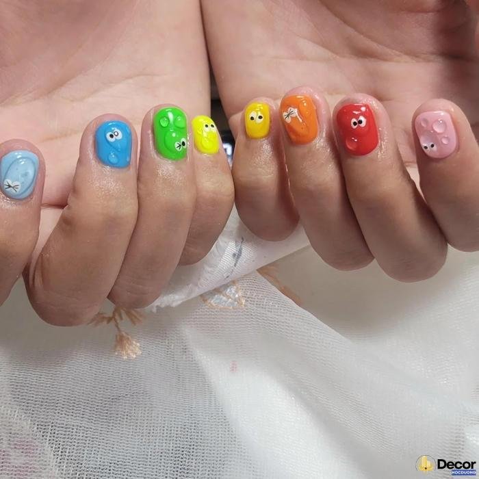 nail nhiều màu đẹp mắt