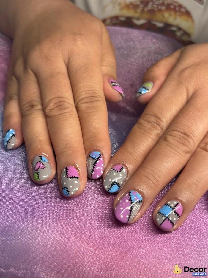 nail nhiều màu tinh tế