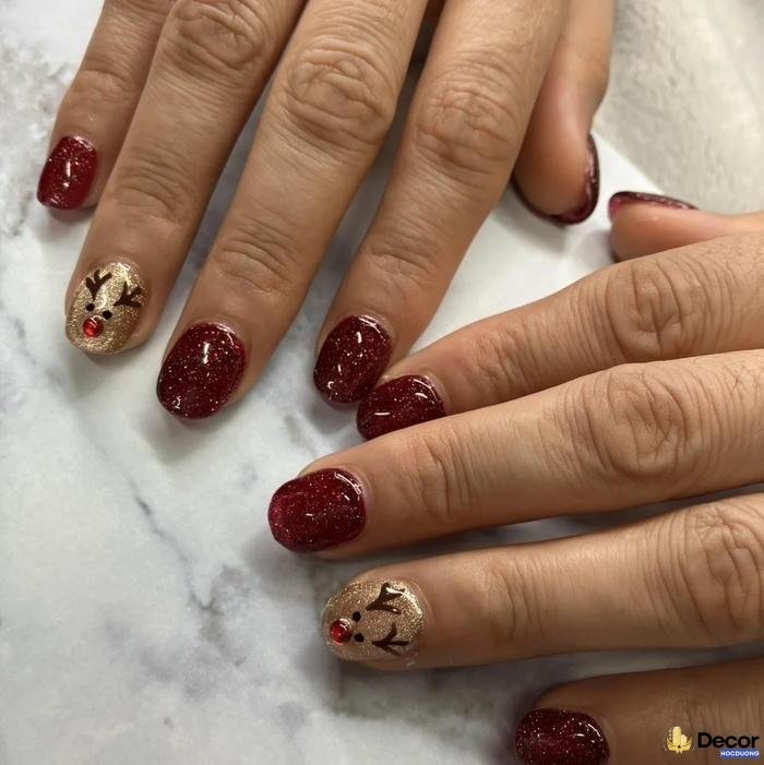 nail noel dễ thương đẹp mắt