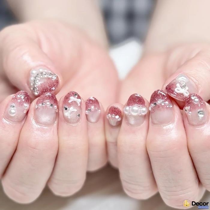 nail noel dễ thương thanh lịch