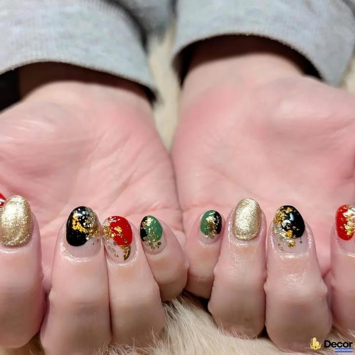 nail tết dễ thương