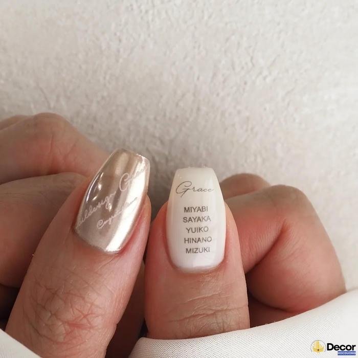 nail tráng gương đẹp mắt