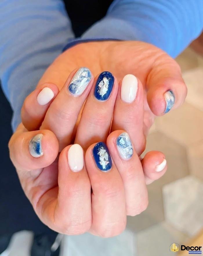 nail vân đá hiện đại