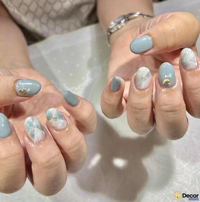 nail vân đá sáng tạo