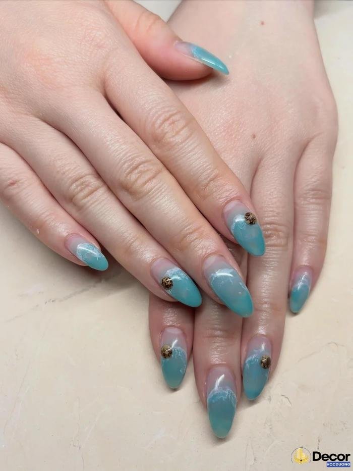 nail xanh cá tính