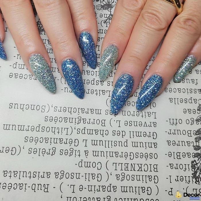 nail xanh phong cách