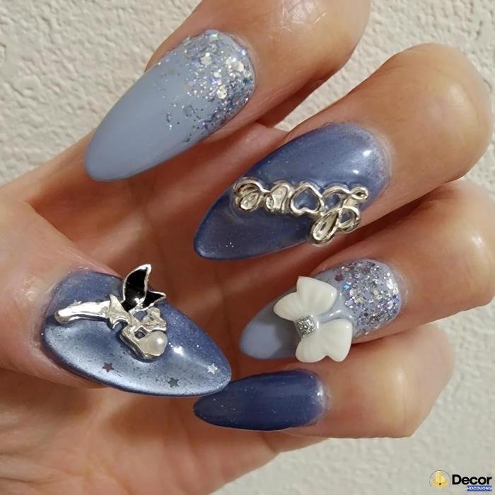 nail xanh thời thượng