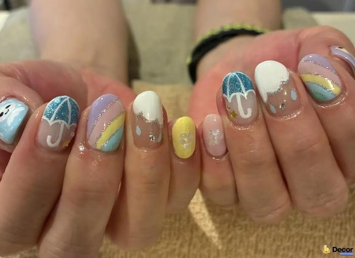 nails pastel nghệ thuật