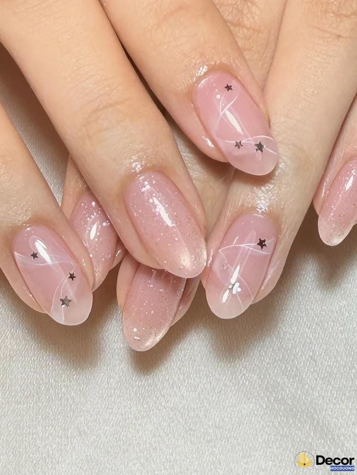 nails pink nghệ thuật