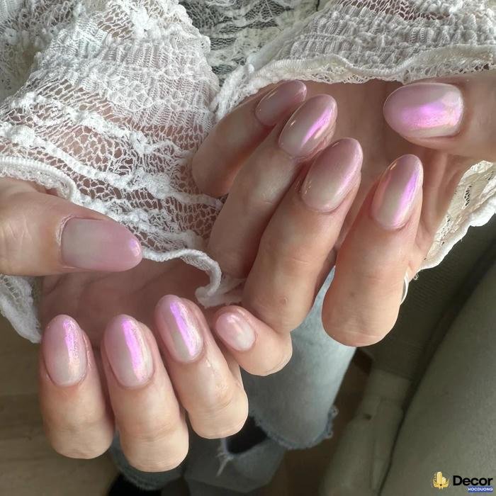 nails pink phong cách